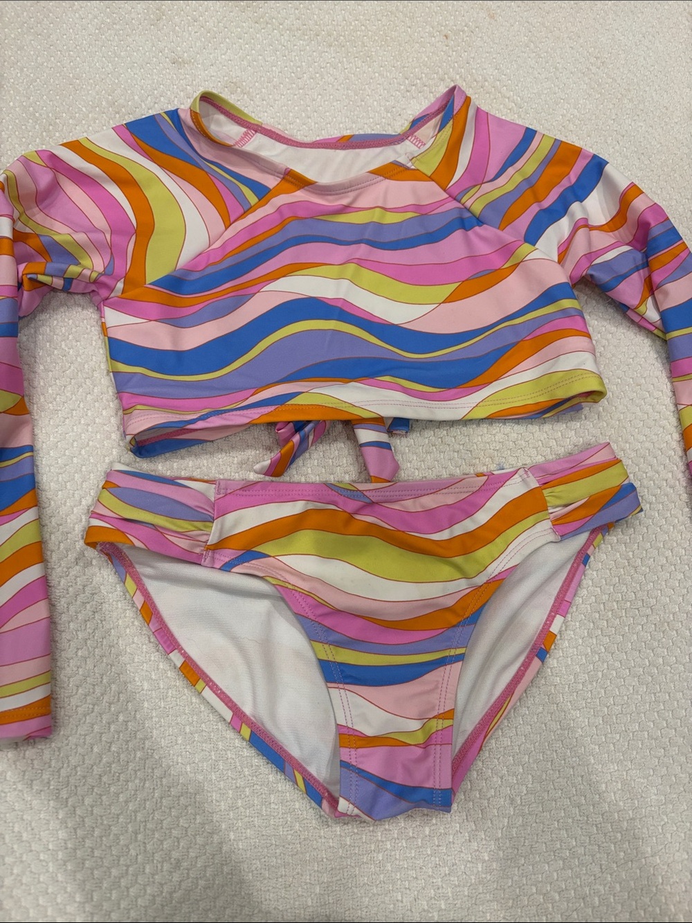 Kids Raisins long sleeve 2 piece swim suit